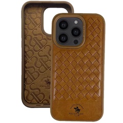 Шкіряний чохол Polo Santa Barbara для Apple iPhone 15 Pro (6.1"), brown