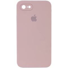 Чохол Silicone Case Square Full Camera Protective (AA) для Apple iPhone 7/8 / SE (2020) (4.7 "), Рожевий / Pink Sand