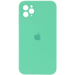 Чохол Silicone Case Square Full Camera Protective (AA) для Apple iPhone 11 Pro Max (6.5 "), Зеленый / Spearmint