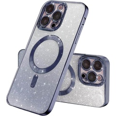 TPU чохол Delight case with MagSafe із захисними лінзами на камеру для Apple iPhone 15 Pro (6.1"), Сірий / Lavender Gray