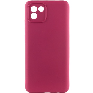 Чехол Silicone Cover Lakshmi Full Camera (A) для Samsung Galaxy A03 Бордовый / Marsala