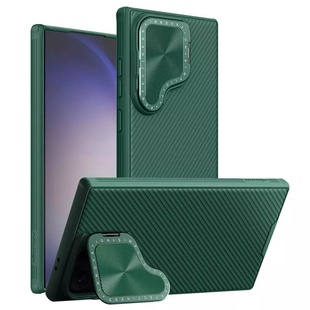 Карбоновая накладка Nillkin Camshield Prop для Samsung Galaxy S24 Ultra Deep Green