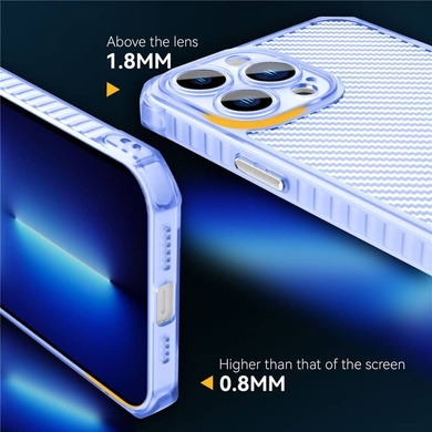 Чехол TPU Ease Carbon color series для Apple iPhone 13 Pro Max (6.7") Синий / Прозрачный