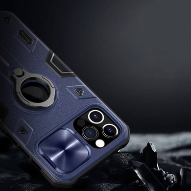 TPU+PC чохол Nillkin CamShield Armor (шторка на камеру) для Apple iPhone 12 Pro / 12 (6.1 "), Синий