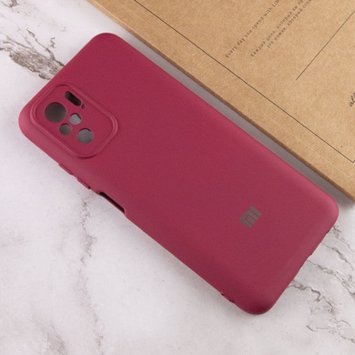 Чохол Silicone Cover My Color Full Camera (A) для Xiaomi Redmi Note 10 / Note 10s, Бордовый / Marsala