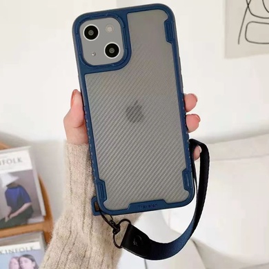 Чохол TPU+PC TRAVEL Carbon для Apple iPhone 13 mini (5.4"), Синий