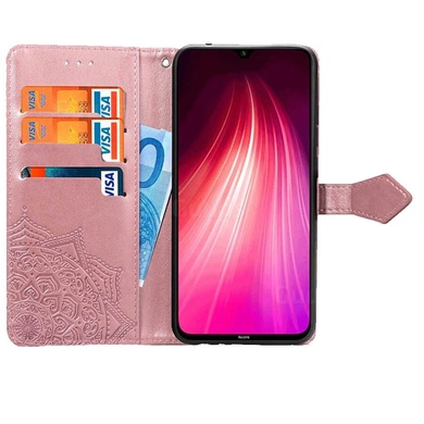 Шкіряний чохол (книжка) Art Case з візитницею для Xiaomi Redmi Note 8T, Розовый