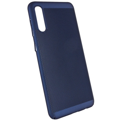 Ультратонкий дышащий чехол Grid case для Samsung Galaxy A70 (A705F), Темно-синий