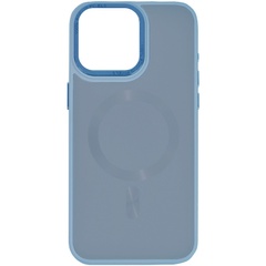Чохол TPU+Glass Sapphire Midnight Open Camera with MagSafe для Apple iPhone 15 Pro (6.1"), Голубой / Blue