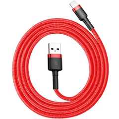 Дата кабель Baseus Cafule Lightning Cable 2.4A (0.5m) (CALKLF-A), Червоний