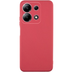Силиконовый чехол Candy Full Camera для Xiaomi Redmi Note 13 4G Красный / Camellia