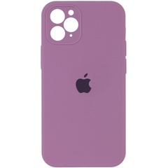 Чехол Silicone Case Square Full Camera Protective (AA) для Apple iPhone 11 Pro Max (6.5") Лиловый / Lilac Pride