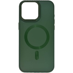 Чехол TPU+Glass Sapphire Midnight Open Camera with MagSafe для Apple iPhone 15 Pro Max (6.7") Зеленый / Forest green