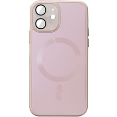 Чохол TPU+Glass Sapphire Midnight with MagSafe для Apple iPhone 12 (6.1"), Рожевий / Pink Sand
