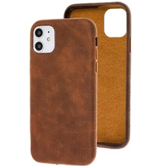 Шкіряний чохол Croco Leather для Apple iPhone 11 (6.1"), brown