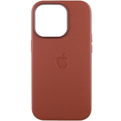 Шкіряний чохол Leather Case (AAA) with MagSafe and Animation для Apple iPhone 14 Pro Max (6.7"), Umber