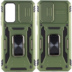 Ударопрочный чехол Camshield Army Ring для Xiaomi Redmi Note 11 (Global) / Note 11S / Note 12S Оливковый / Army Green