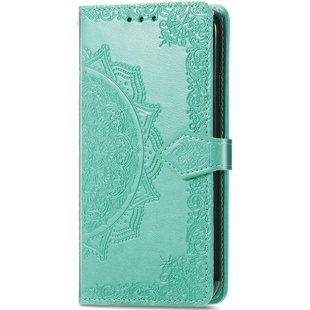 Кожаный чехол (книжка) Art Case с визитницей для Xiaomi Redmi Note 13 Pro 4G / Poco M6 Pro 4G Бирюзовый