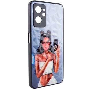 TPU+PC чехол Prisma Ladies для Realme C35 Black in White