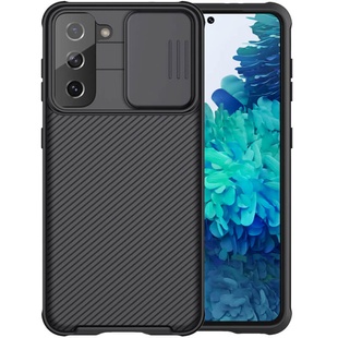 Карбоновая накладка Nillkin Camshield (шторка на камеру) для Samsung Galaxy S21 Черный / Black