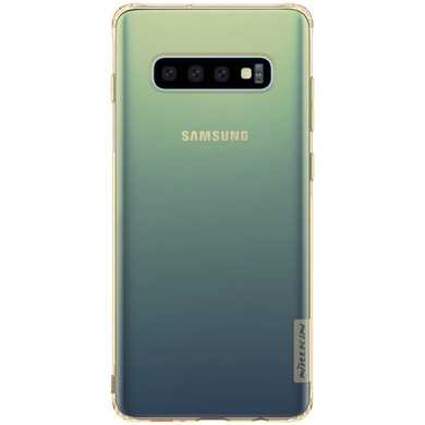 TPU чехол Nillkin Nature Series для Samsung Galaxy S10 Золотой (прозрачный)