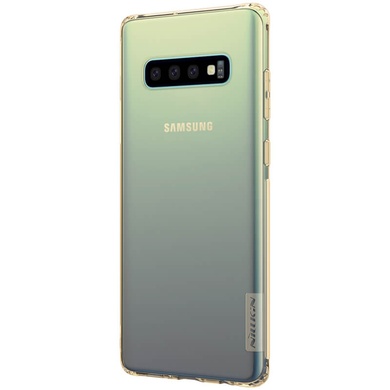 TPU чехол Nillkin Nature Series для Samsung Galaxy S10 Золотой (прозрачный)