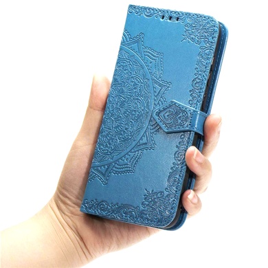 Кожаный чехол (книжка) Art Case с визитницей для Xiaomi Redmi Note 9s / Note 9 Pro / Note 9 Pro Max Синий