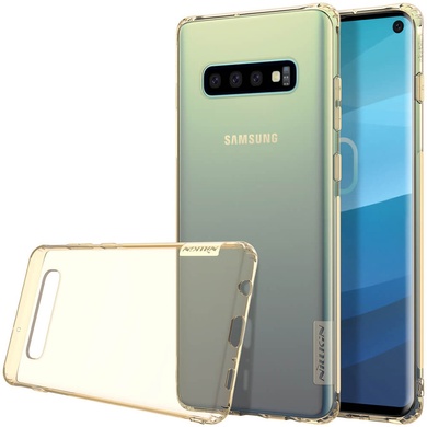 TPU чохол Nillkin Nature Series для Samsung Galaxy S10, Золотий (прозорий)