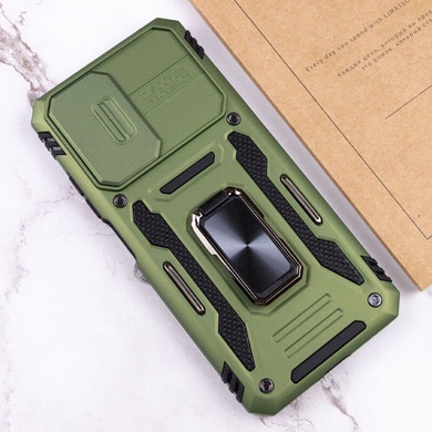 Ударопрочный чехол Camshield Army Ring для Xiaomi Redmi Note 11 (Global) / Note 11S Оливковый / Army Green