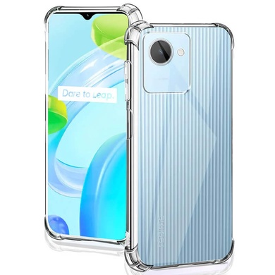 TPU чехол GETMAN Ease logo усиленные углы Full Camera для Realme C30s Бесцветный (прозрачный)