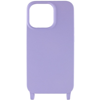 Чехол Cord case c длинным цветным ремешком для Apple iPhone 12 Pro Max (6.7") Сиреневый