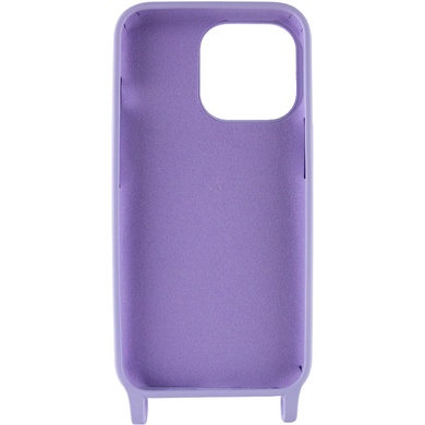 Чехол Cord case c длинным цветным ремешком для Apple iPhone 12 Pro Max (6.7") Сиреневый