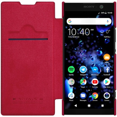 Шкіряний чохол (книжка) Nillkin Qin Series для Sony Xperia XA2 Plus, Червоний