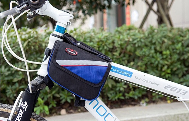 Вело-сумка с чехлом для смартфона StreetSport, Синий