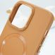 Кожаный чехол Bonbon Leather Metal Style with MagSafe для Apple iPhone 12 Pro / 12 (6.1") Коричневый / Brown