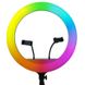 Кільцева світлодіодна LED лампа RGB Arc Ring 13" + tripod 2,1m, Black