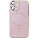 Чехол TPU+Glass Sapphire Midnight with MagSafe для Apple iPhone 12 (6.1") Розовый / Pink Sand