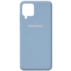 Чехол Silicone Cover Full Protective (AA) для Samsung Galaxy A42 5G, Голубой / Lilac Blue