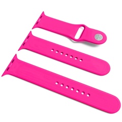 Силиконовый ремешок для Apple Watch Sport Band 38 / 40 / 41 (S/M & M/L) 3pcs Розовый / Barbie pink