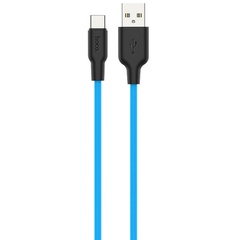Дата кабель Hoco X21 Plus Silicone Type-C Cable (1m) Черный / Белый