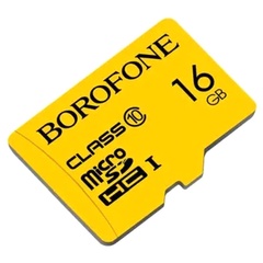 Карта пам'яті Borofone microSDHC 16GB TF High Speed Card Class 10, Желтый