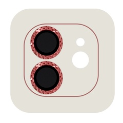 Захисне скло Metal Shine на камеру (в упак.) для Apple iPhone 12 / 12 mini / 11, Червоний / Red