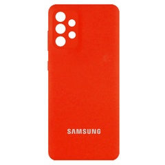 Чехол Silicone Cover Full Camera (AA) для Samsung Galaxy A32 4G Оранжевый / Neon Orange