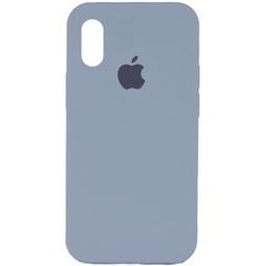 Чехол Silicone Case Full Protective (AA) для Apple iPhone X (5.8") / XS (5.8") Голубой / Sweet Blue