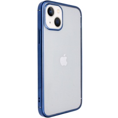 Прозорий силіконовий чохол глянсове окантування Full Camera для Apple iPhone 13 mini (5.4"), Синий