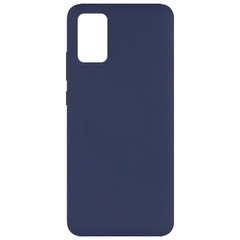 Чехол Silicone Cover Full without Logo (A) для Samsung Galaxy A02s, Синий / Midnight Blue
