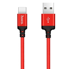 Дата кабель Hoco X14 Times Speed USB to Type-C (1m) Черный / Красный