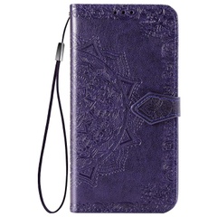 Кожаный чехол (книжка) Art Case с визитницей для Xiaomi Redmi Note 9s / Note 9 Pro / Note 9 Pro Max Фиолетовый