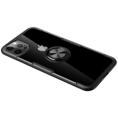 TPU+PC чохол Deen CrystalRing for Magnet (opp) для Apple iPhone 13 Pro Max (6.7 "), Безбарвний / Чорний