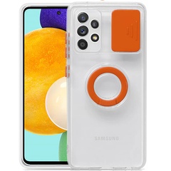 Чехол Camshield ColorRing TPU со шторкой для камеры для Samsung Galaxy A72 4G / A72 5G Оранжевый